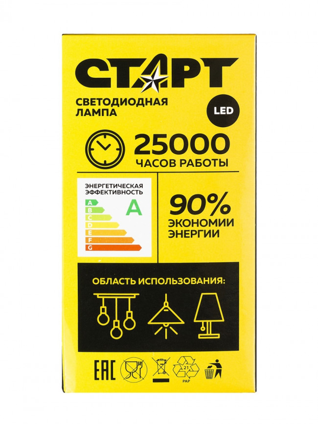 Лампа светодиодная СТАРТ груша E27 15W 3000К Лампа светодиодная СТАРТ груша E27 15W 3000К