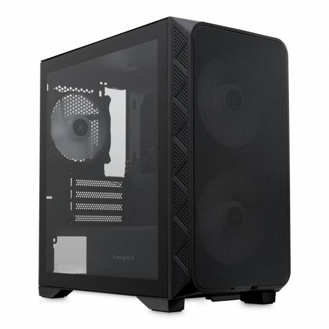 Корпус без блока питания HSPD M321-TGBK-ARGB — для бизнеса и офиса