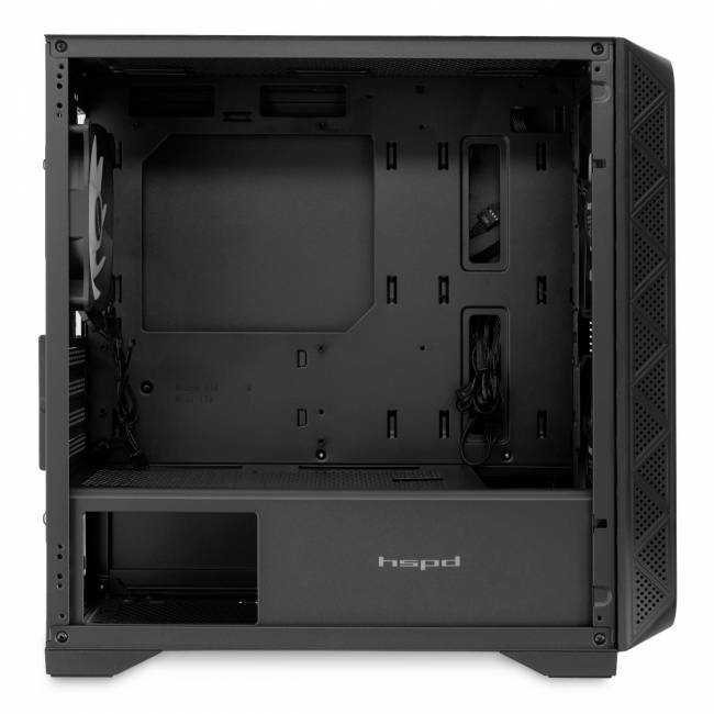 Корпус без блока питания HSPD M321-TGBK-ARGB — для бизнеса и офиса