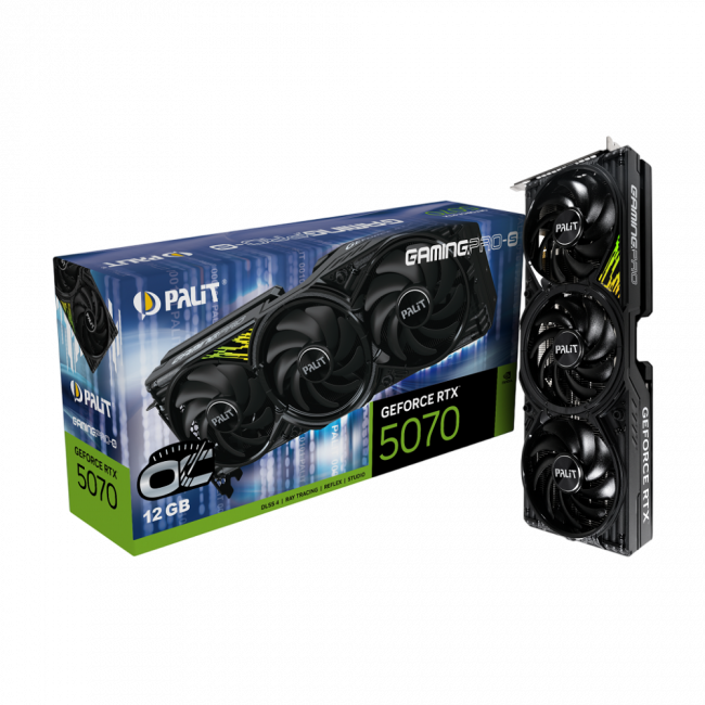 Видеокарта PALIT RTX5070 GAMINGPRO-S OC 12GB PALIT (NE75070T19K9-GB2050U) — для бизнеса и офиса Видеокарта PALIT RTX5070 GAMINGPRO-S OC 12GB PALIT (NE75070T19K9-GB2050U) — для бизнеса и офиса