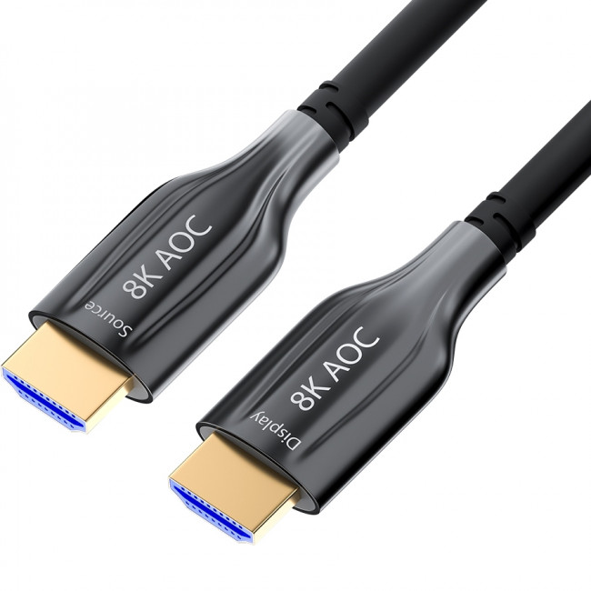 GCR Кабель 20.0m оптический HDMI 2.1 8K 60Hz, 4K 120Hz, 4:4:4, высокоскоростной 48.0 Гбит/с, 3D Greenconnect GCR-53712 — для бизнеса и офиса