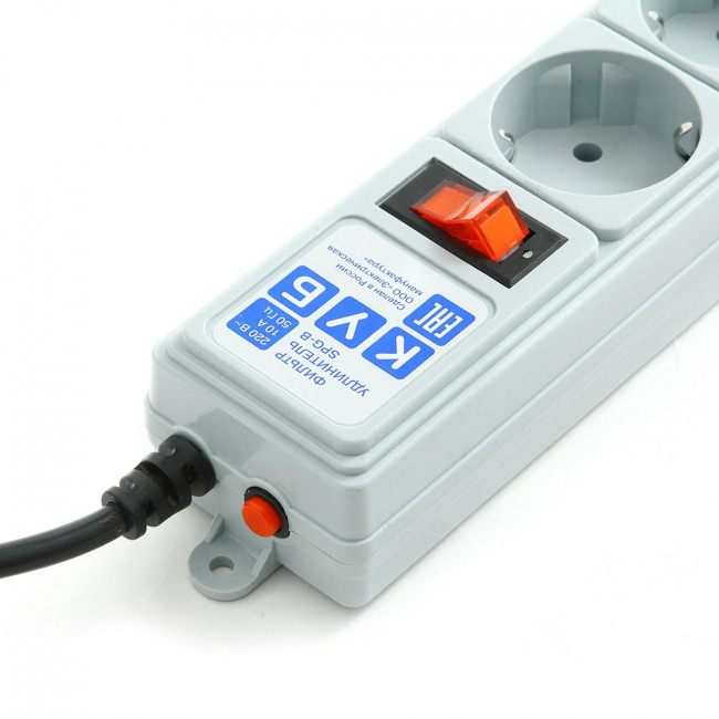 Фильтр-удлинитель Power Cube B 3.0 м 5 розеток (серый) 10А/2,2кВт Power Cube B (3 м, 5 розеток)