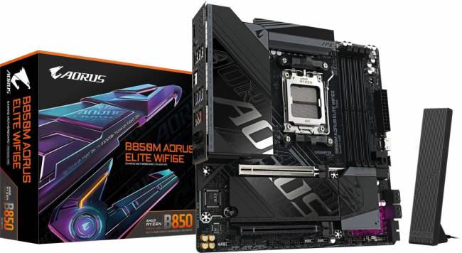 Материнская плата Gigabyte B850M AORUS ELITE WIFI6E — для бизнеса и офиса