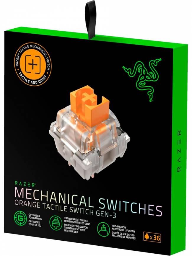 Набор свитчей для клавиатуры Razer Mechanical Switches Pack - Orange Tactile Switch Razer RC21-02040300-R3M1 — для бизнеса и офиса Набор свитчей для клавиатуры Razer Mechanical Switches Pack - Orange Tactile Switch Razer RC21-02040300-R3M1 — для бизнеса и офиса