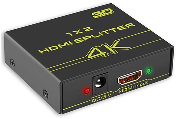 Разветвитель HDMI v1.4, 1 на 2 выхода, 4Kx2K 30Hz / 1080p 120Hz / 3D 60Hz, GCR серия Greenline, GL-v102 Greenconnect HDMI (f) - 2 x HDMI (f) — для бизнеса и офиса