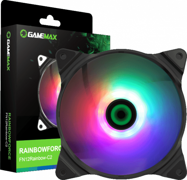 Кулер для корпуса ПК Gamemax FN-12Rainbow-C2