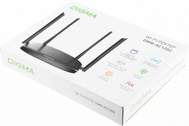Роутер беспроводной Digma DWR-AC1202 — для бизнеса и офиса