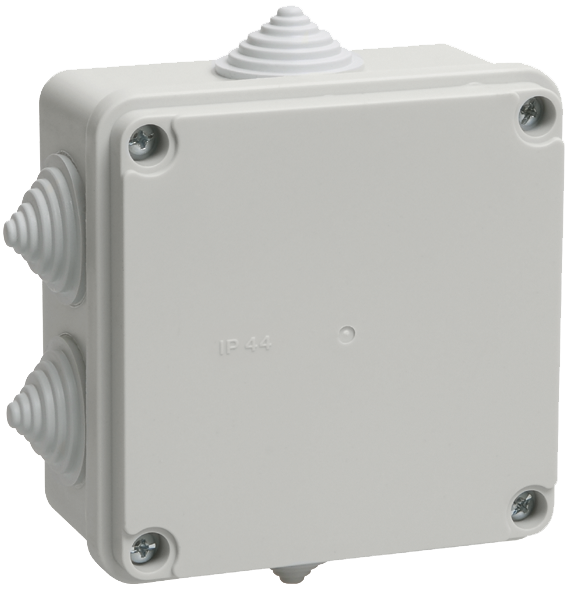 Коробка КМ41233 распаячная для о/п 100х100х50 мм IP44 (RAL7035, 6 гермовводов) ITK UKO11-100-100-050-K41-44 — для бизнеса и офиса Коробка КМ41233 распаячная для о/п 100х100х50 мм IP44 (RAL7035, 6 гермовводов) ITK UKO11-100-100-050-K41-44 — для бизнеса и офиса