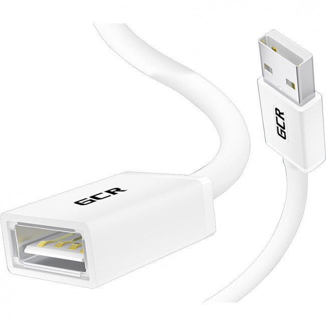 GCR Удлинитель 0.75m USB AM/AF, белый, GCR-50853 Удлинитель Greenconnect 0.75 м (GCR-50853)