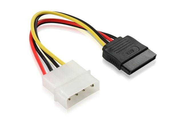 Кабель SATA питания 0.15 m GCR GC- ST201,MOLEX 4pin / SATA 15pin, медь, пакет Greenconnect GC-ST201