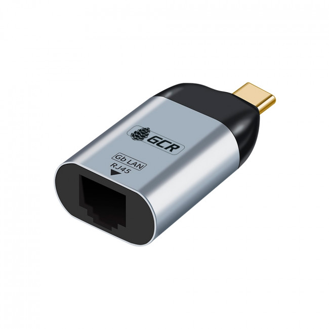 GCR Переходник USB Type C > RJ45, M/F, GCR-53393 Переходник Greenconnect USB Type C/RJ45 (GCR-53395)