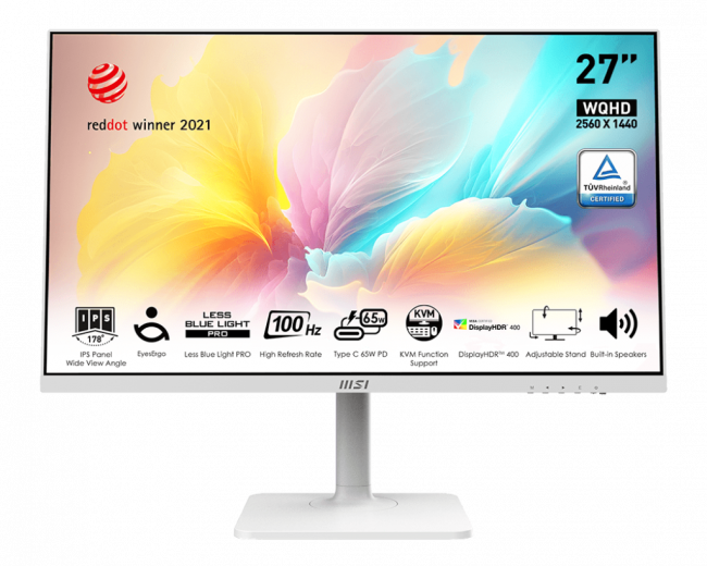 Монитор MSI Монитор Modern MD272QXPW — для бизнеса и офиса Монитор MSI Монитор Modern MD272QXPW — для бизнеса и офиса