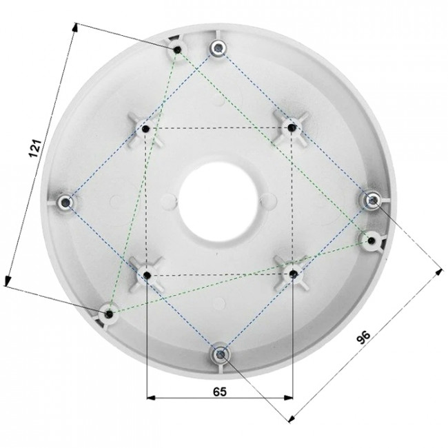 Переходной адаптер,применение для купольных камер,159 мм Х 35мм Dahua DH-PFA101