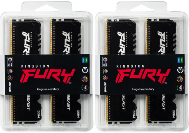 Память оперативная Kingston FURY Beast RGB KF436C17BBAK4/32