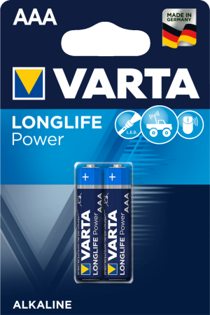 Батарейка Varta LONGLIFE POWER (HIGH ENERGY) LR03 AAA BL2 Alkaline 1.5V (4903) (2/20/100) (2 шт.) VARTA 04903121412 Батарейка Varta LONGLIFE POWER (HIGH ENERGY) LR03 AAA BL2 Alkaline 1.5V (4903) (2/20/100) (2 шт.) VARTA 04903121412