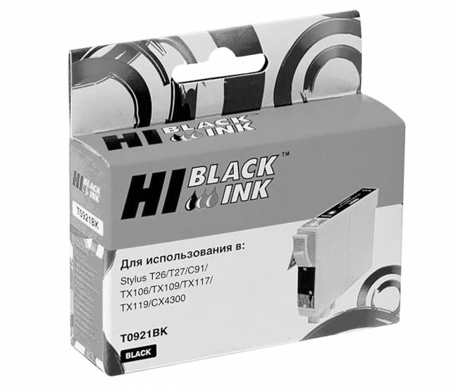 Картридж Hi-Black (HB-T0921) для Epson Stylus C91/CX4300/T26/TX106/109, Bk, П/У — для бизнеса и офиса