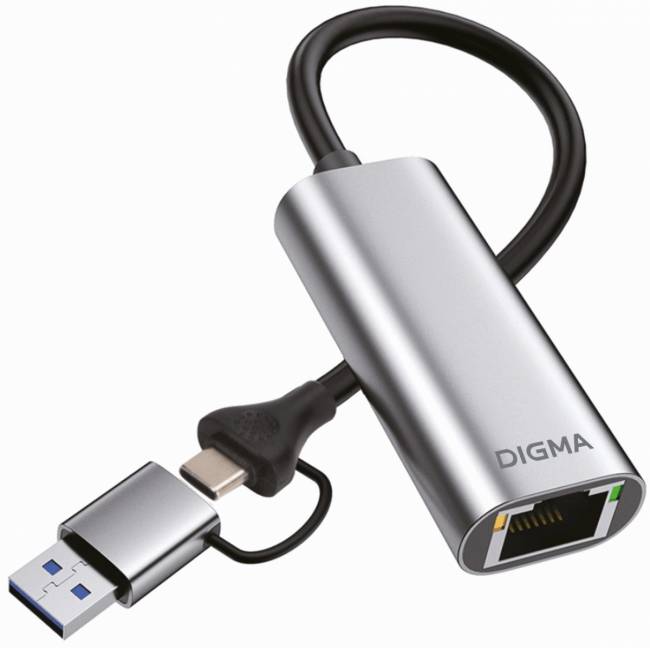 Сетевой адаптер Gigabit Ethernet Digma DLA-GEUC01 — для бизнеса и офиса