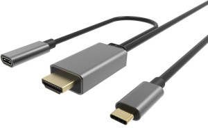 Кабель-адаптер USB 3.1 Type-Cm --> HDMI A(m) 4K@60Hz, 1.8m , PD, Alum Shell,VCOM <CU423MCPD-1.8M> VCOM USB 3.2 Type-C (m) - HDMI (m),USB 3.2 Type-C (m)