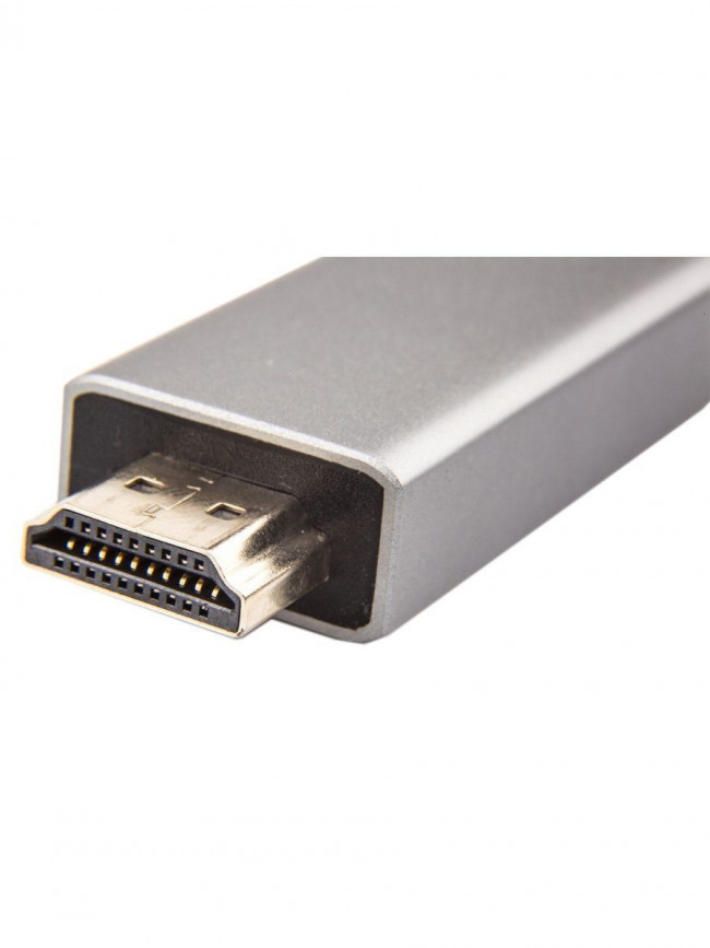 Кабель-адаптер USB 3.1 Type-Cm --> HDMI A(m) 4K@60Hz, 1.8m , PD, Alum Shell,VCOM <CU423MCPD-1.8M> VCOM USB 3.2 Type-C (m) - HDMI (m),USB 3.2 Type-C (m)