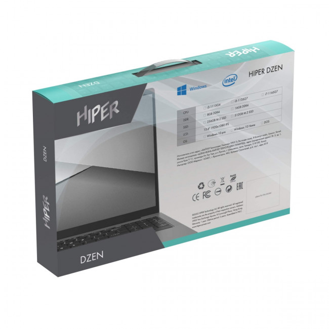 Ноутбук HIPER DZEN H1569O5165DMP — для бизнеса и офиса