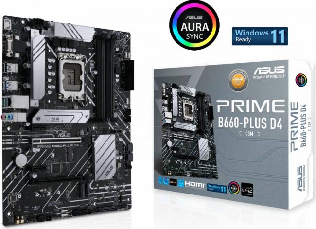 Материнская плата ASUS PRIME B660-PLUS D4 — для бизнеса и офиса Материнская плата ASUS PRIME B660-PLUS D4 — для бизнеса и офиса