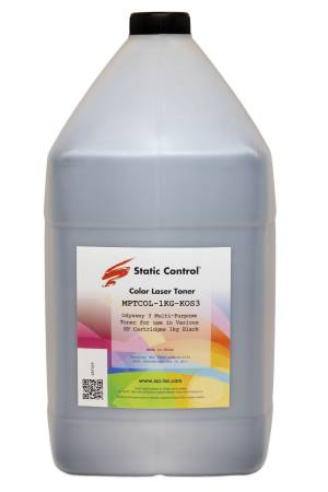 Тонер Static Control Универсальный для HP CLJ CP1515/Pro M254/Pro M454/Canon MF-83, Bk, 1 кг, флакон