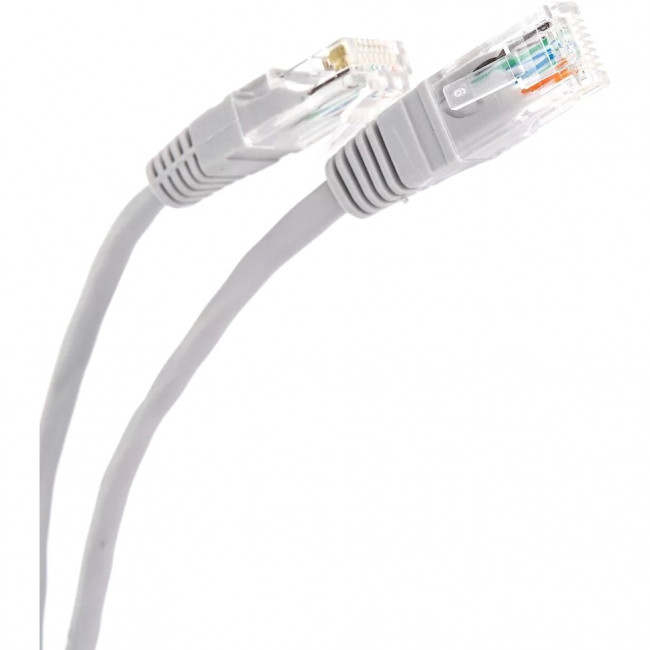 Патчкорд литой "Telecom" UTP кат.5е 3,0м серый VCOM NA102--3M