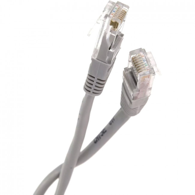 Патчкорд литой "Telecom" UTP кат.5е 3,0м серый VCOM NA102--3M