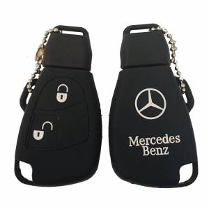 Чехол силиконовый смарт ключа MERCEDES 2 кнопки (с лого)