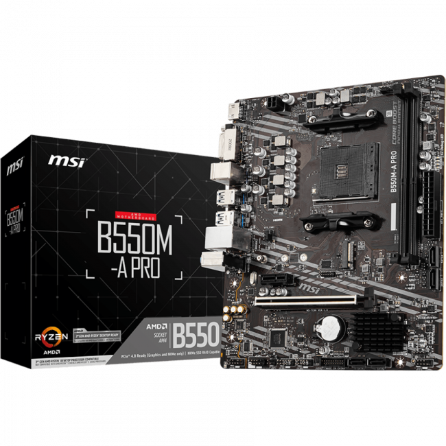 Материнская плата MSI B550M-A PRO — для бизнеса и офиса Материнская плата MSI B550M-A PRO — для бизнеса и офиса