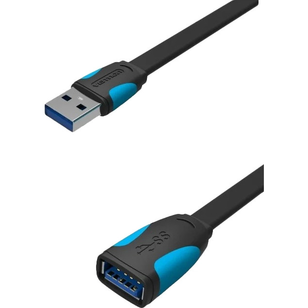 Кабель-удлинитель Vention USB 3.0 AM/AF - 2 м плоский Кабель-удлинитель Vention USB 3.0 AM/AF - 2 м (VAS-A13-B200) — для бизнеса и офиса