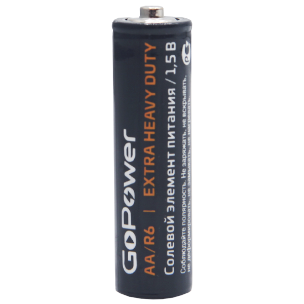 Батарейка GoPower R6 AA Shrink 4 Heavy Duty 1.5V (4/60/1200) (60 шт.) Батарейка GoPower R6 AA (00-00015592)