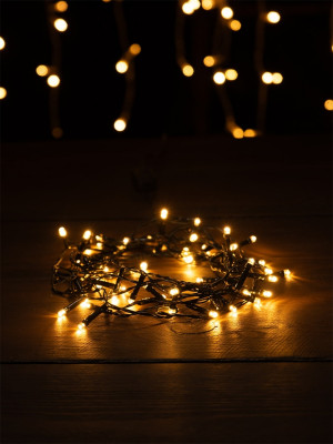 Гирлянда Гирлянда 50LED 220V, 1 режим, 3.5 м, нить, теплый белый