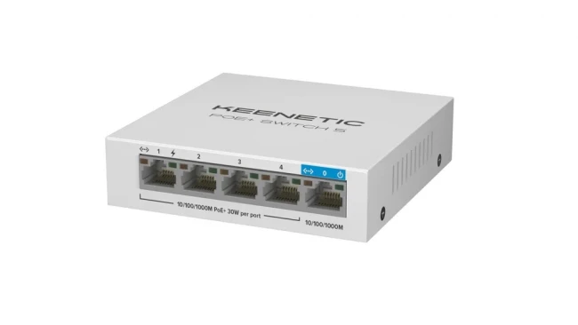 PoE+ коммутатор Keenetic Keenetic PoE+ Switch 5 (KN-4610) — для бизнеса и офиса