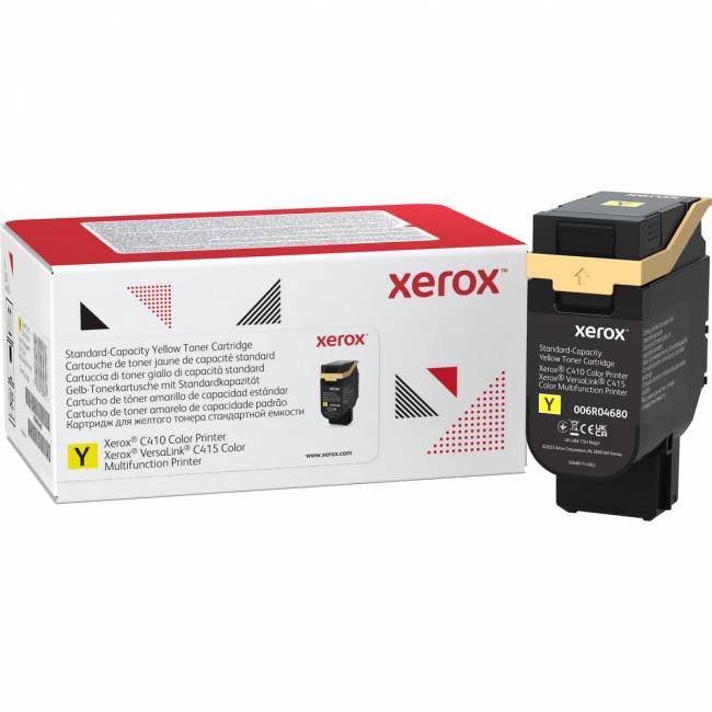 Тонер картридж стандартный, желтый Xerox VLC410/415 (2000 страниц) Xerox 006R04680 — для бизнеса и офиса Тонер картридж стандартный, желтый Xerox VLC410/415 (2000 страниц) Xerox 006R04680 — для бизнеса и офиса