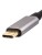 Кабель-адаптер USB 3.1 Type-Cm --> DP(m) 4K@60Hz, 1.8m , PD,Aluminium Shell, VCOM <CU422MCPD-1.8M> VCOM USB 3.2 Type-C (m) - DisplayPort (m)