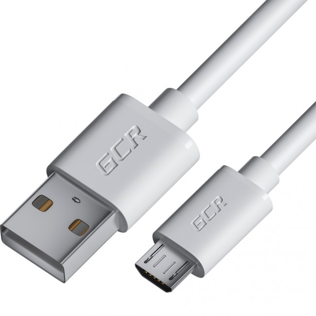 GCR Кабель 0.5m MicroUSB, белый, быстрая зарядка, 28/24 AWG, GCR-53230 Кабель Greenconnect 0.5 м (GCR-53230)