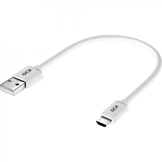 GCR Кабель 0.5m MicroUSB, белый, быстрая зарядка, 28/24 AWG, GCR-53230 Кабель Greenconnect 0.5 м (GCR-53230)
