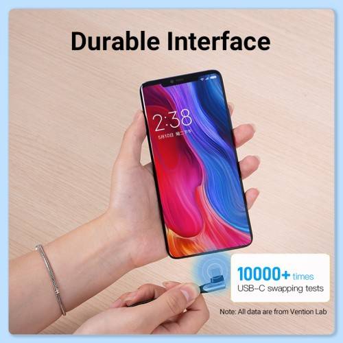Кабель Vention USB 2.0 CM/CM угловой - 1м. Серый 5А PD100W Vention TANHF — для бизнеса и офиса Кабель Vention USB 2.0 CM/CM угловой - 1м. Серый 5А PD100W Vention TANHF — для бизнеса и офиса