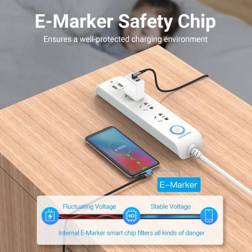 Кабель Vention USB 2.0 CM/CM угловой - 1м. Серый 5А PD100W Vention TANHF — для бизнеса и офиса Кабель Vention USB 2.0 CM/CM угловой - 1м. Серый 5А PD100W Vention TANHF — для бизнеса и офиса