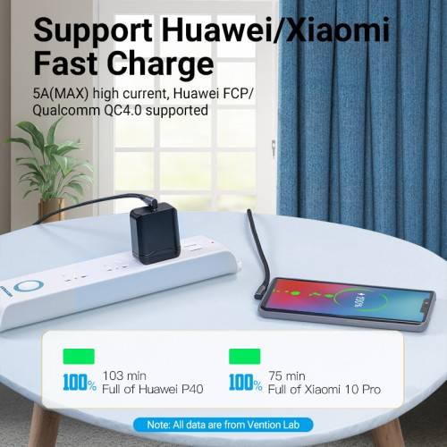 Кабель Vention USB 2.0 CM/CM угловой - 1м. Серый 5А PD100W Vention TANHF — для бизнеса и офиса Кабель Vention USB 2.0 CM/CM угловой - 1м. Серый 5А PD100W Vention TANHF — для бизнеса и офиса