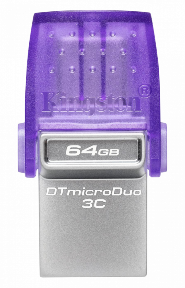 Флэш USB Kingston 64GB DataTraveler microDuo 3C 200MB/s dual USB-A + USB-C Kingston DTDUO3CG3/64GB — для бизнеса и офиса