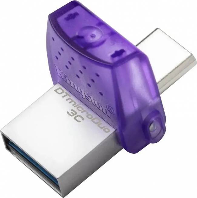 Флэш USB Kingston 64GB DataTraveler microDuo 3C 200MB/s dual USB-A + USB-C Kingston DTDUO3CG3/64GB — для бизнеса и офиса