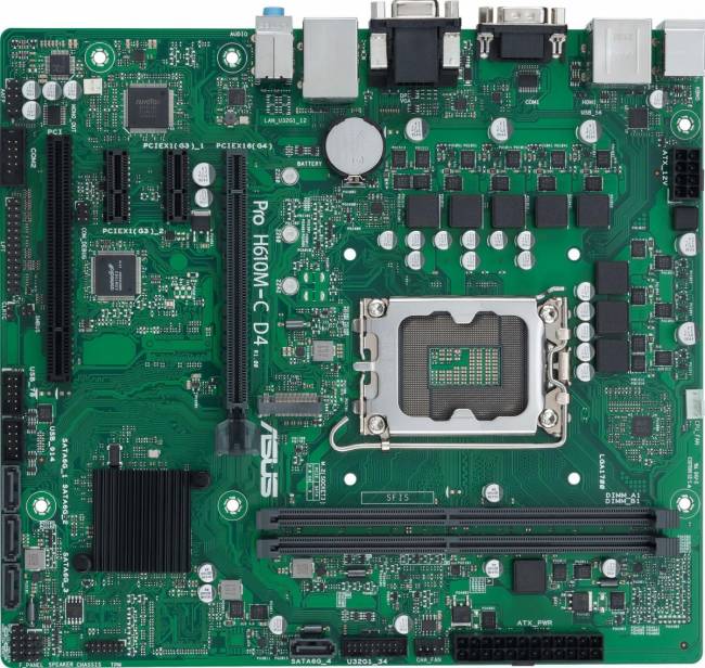 Материнская плата ASUS PRO H610M-C D4-CSM — для бизнеса и офиса