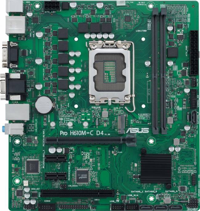 Материнская плата ASUS PRO H610M-C D4-CSM — для бизнеса и офиса