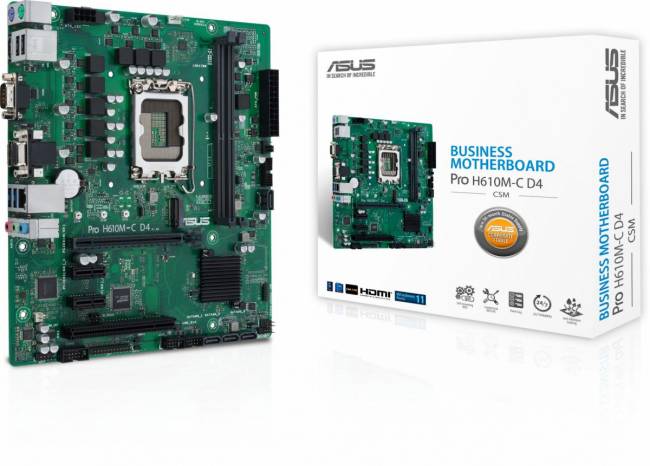 Материнская плата ASUS PRO H610M-C D4-CSM — для бизнеса и офиса