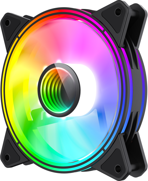 Кулер для корпуса ПК Gamemax FN-12Rainbow-Q-Infinity