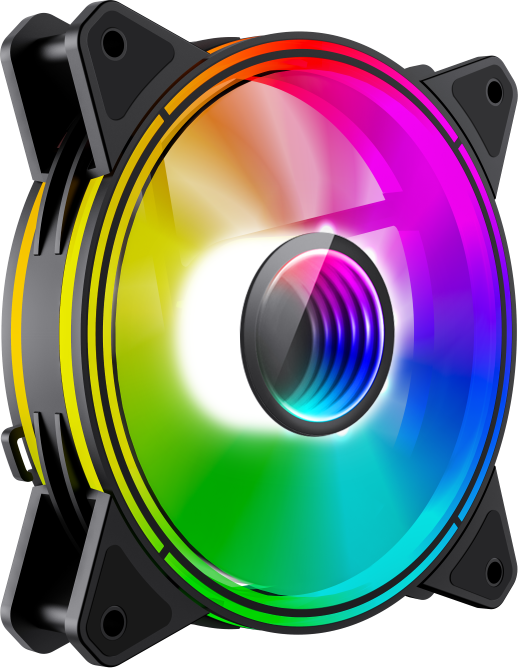 Кулер для корпуса ПК Gamemax FN-12Rainbow-Q-Infinity