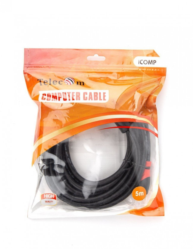 Кабель HDMI-19M --- HDMI-19M ver 2.0 4K*60Hz,5m 2F Telecom Pro <TCG220F-5M> VCOM HDMI (m) - HDMI (m) 5м