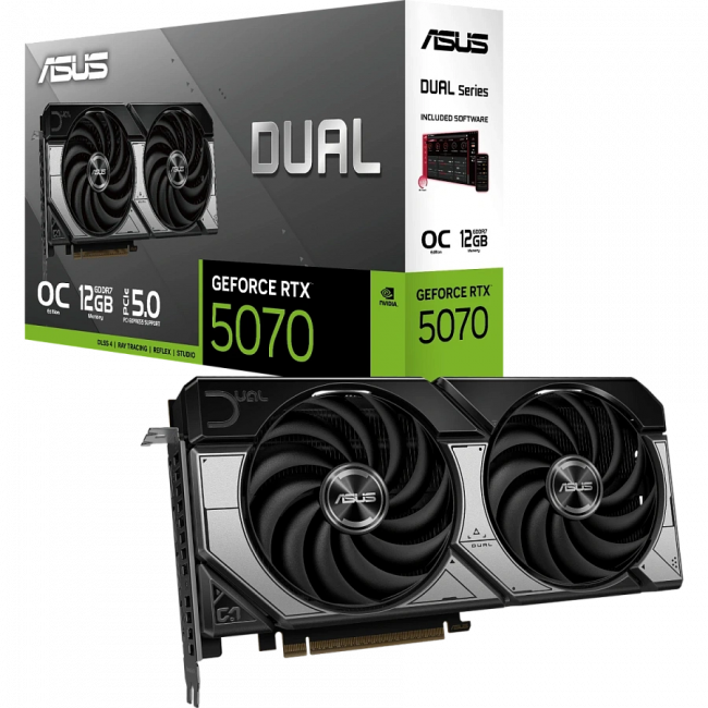 Видеокарта ASUS DUAL RTX5070 O12G — для бизнеса и офиса